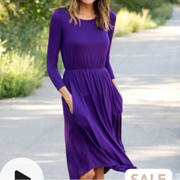 New in bag! Beautiful fall apricot color dress. 🎃 - Picture 6 of 6